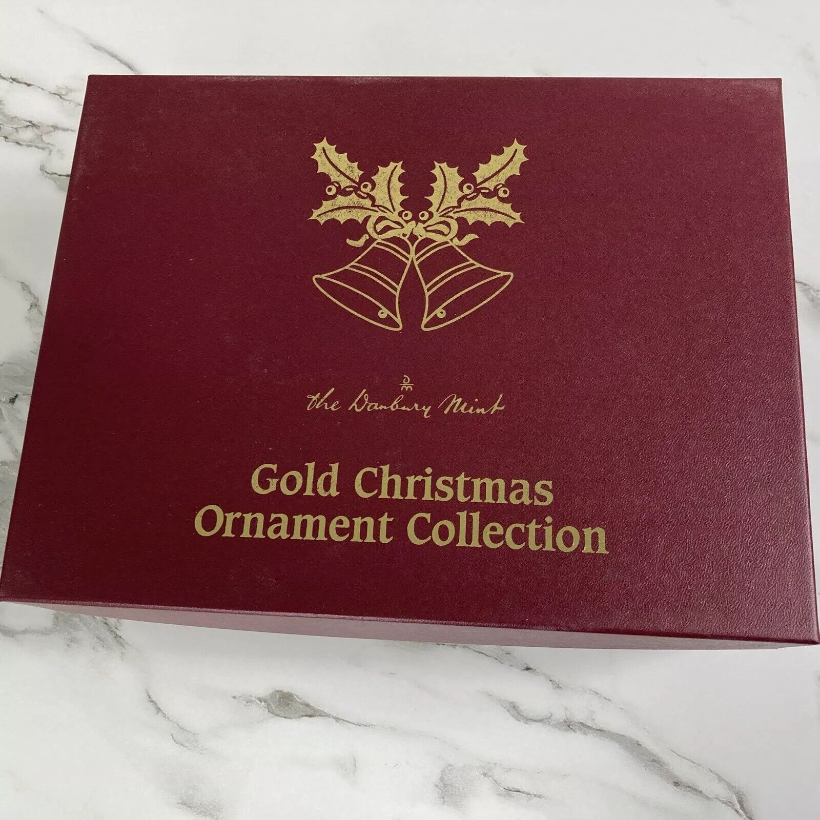 Vintage The Danbury Mint Gold Christmas Ornament Collection of 12 1999