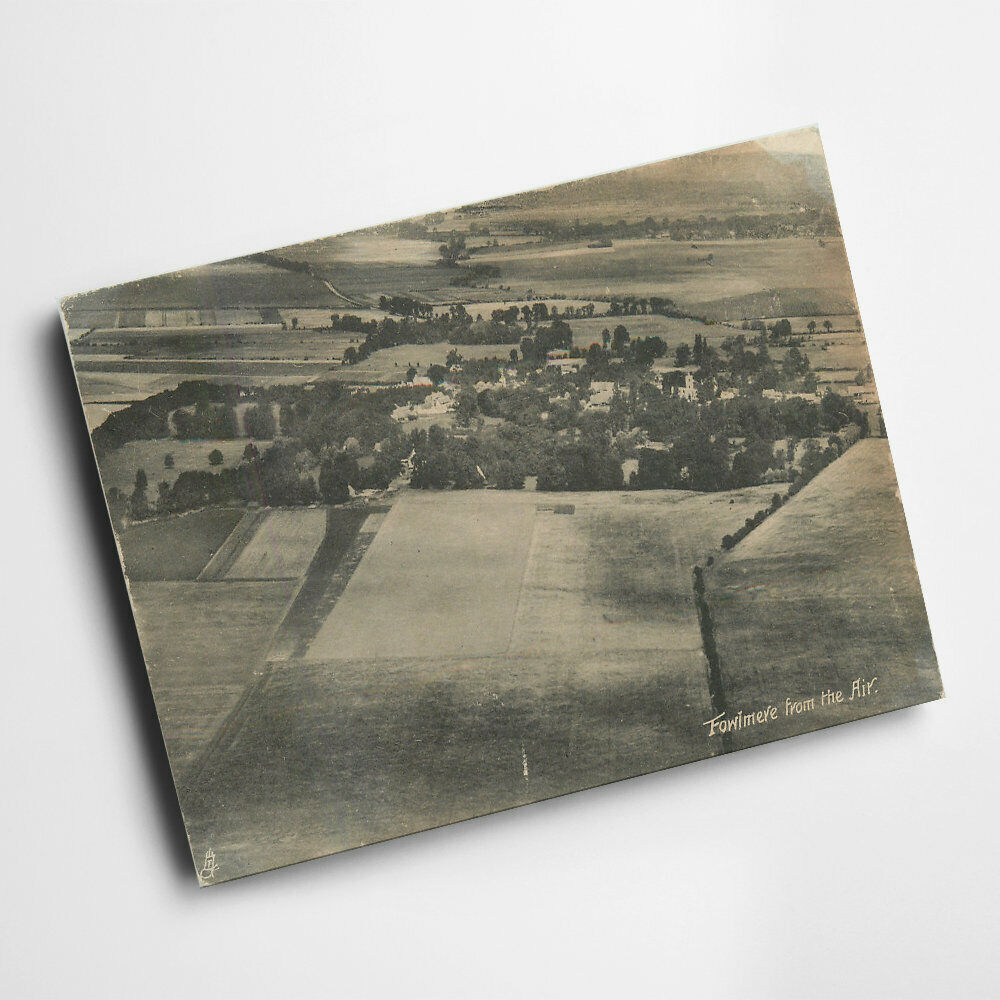 A6 PRINT - Vintage Cambridgeshire - Fowlmere from the Air