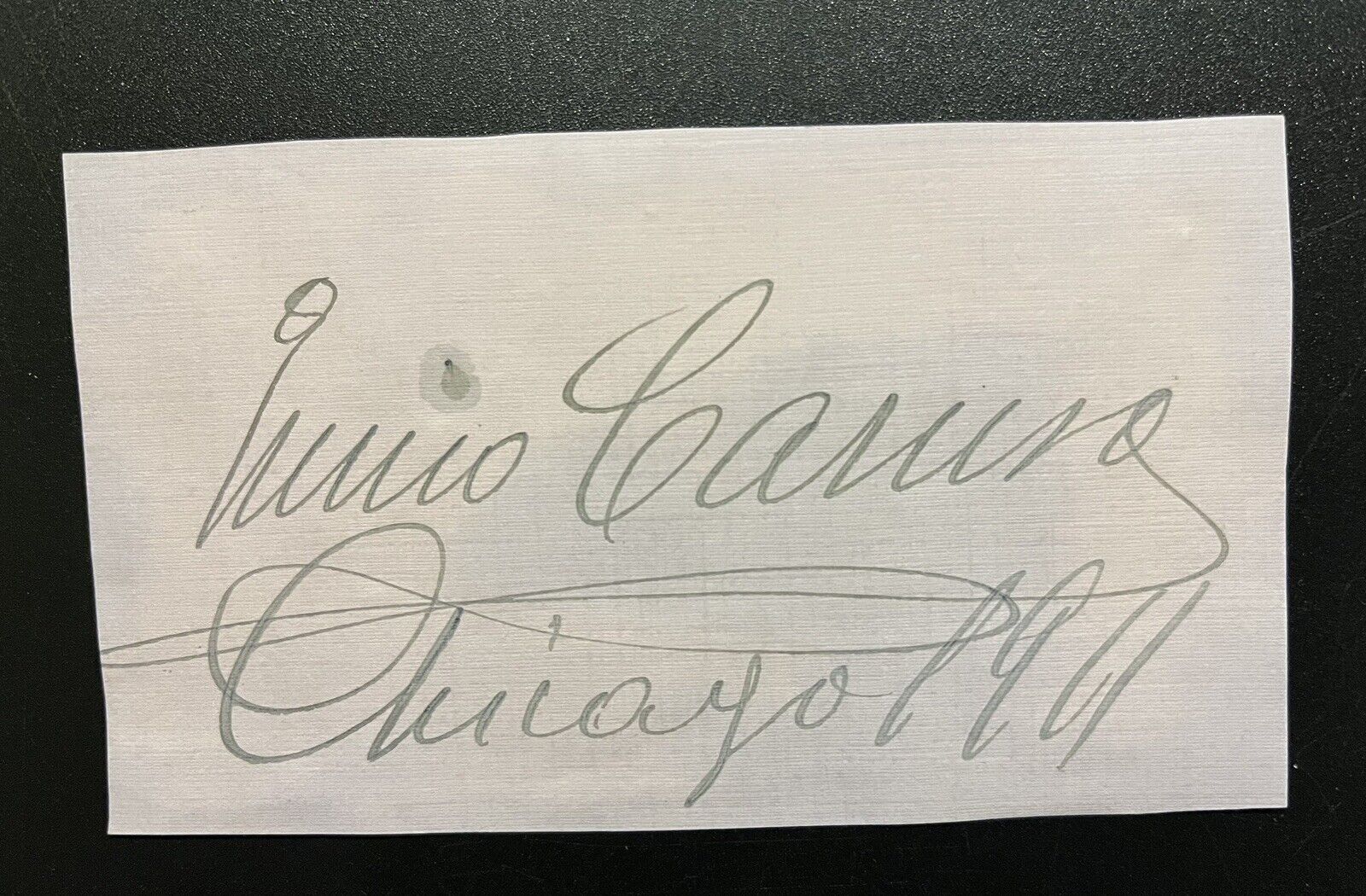 Autographed Signature Of Opera Singer Enrico Caruso, Chicago 1901