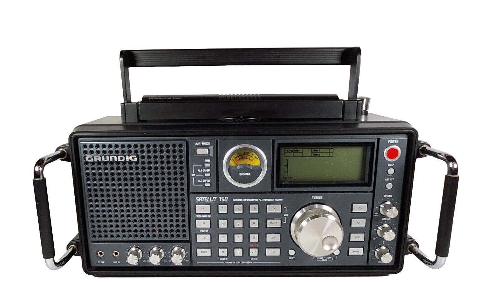 GRUNDIG ETON SATELLIT 750 FM Stereo/LW/MW/SW•SSB/Air Band PLL Receiver AS IS