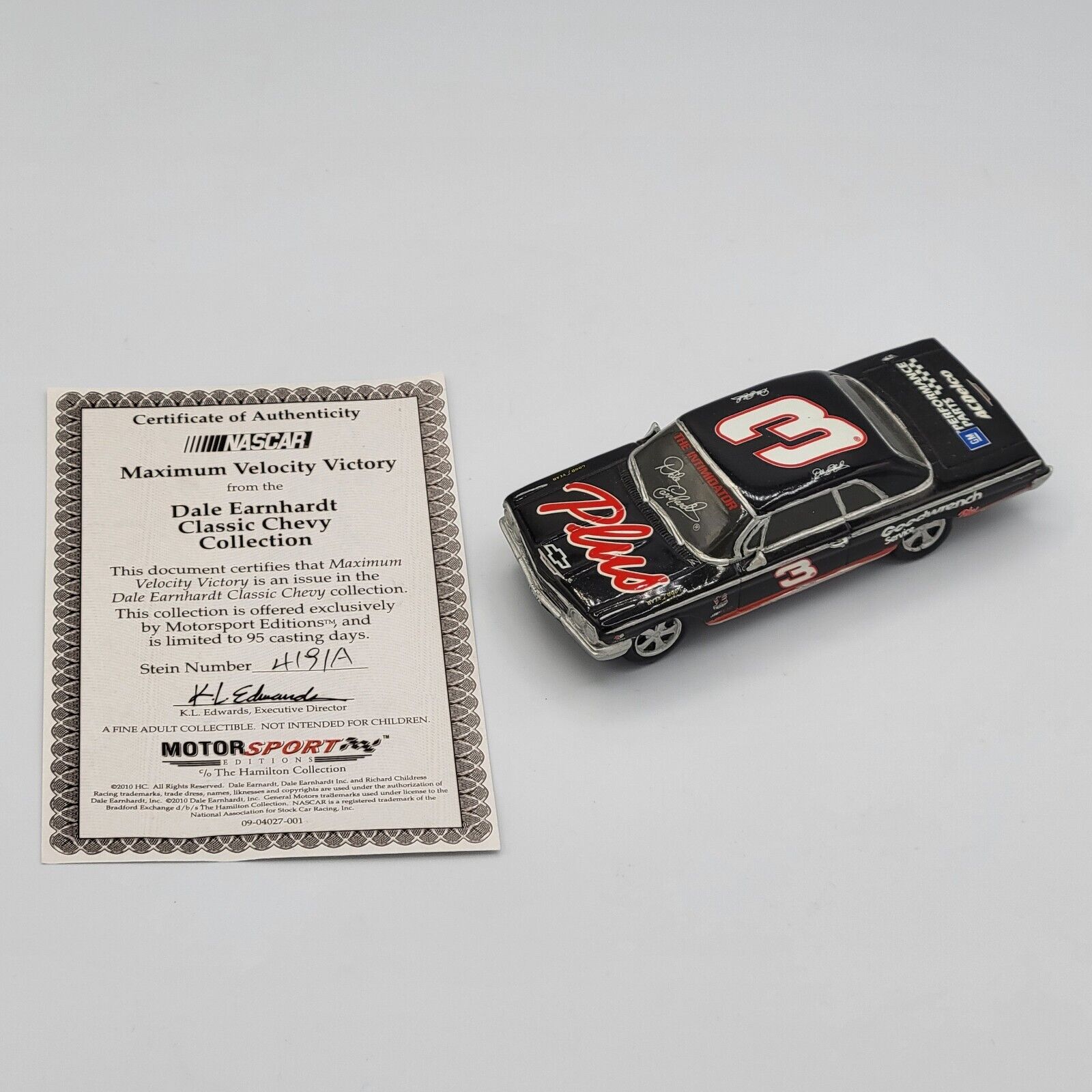 The Hamilton Collection Nascar #3 Maximum Velocity Victory Dale Earnhardt Chevy