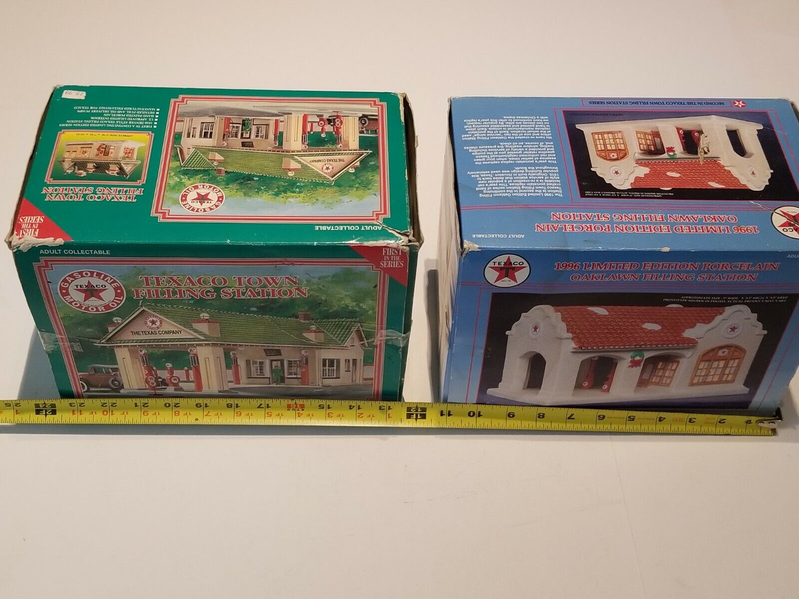 Vintage Texaco Town Filling Station Service Stations, 1995 + 1996 w/ Packaging 