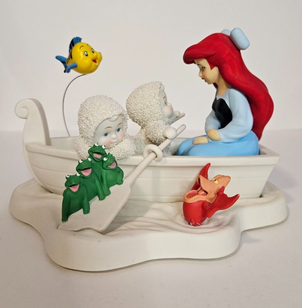 Rare Department 56 Riding The Sea With Ariel Snowbabies Collection with Box