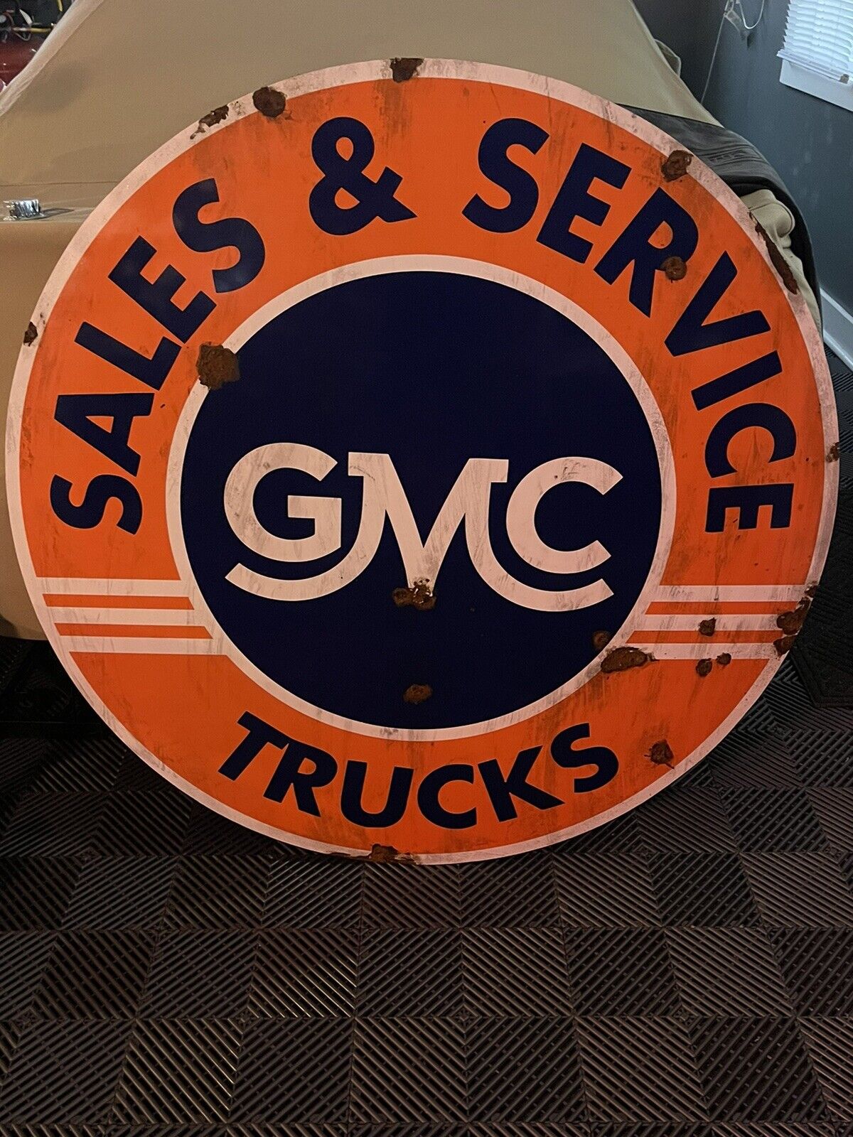Antique style Barn Find look GMC Chevy Dealer Sales Service Sign