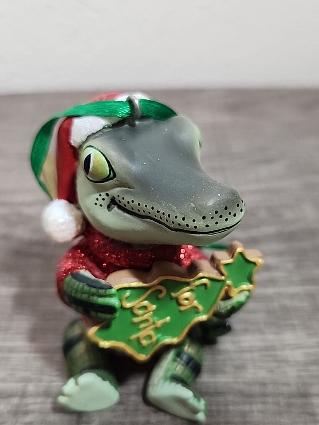 Vtg Danbury Mint Baby Animal Crocodile Gator Christmas Ornament 1981
