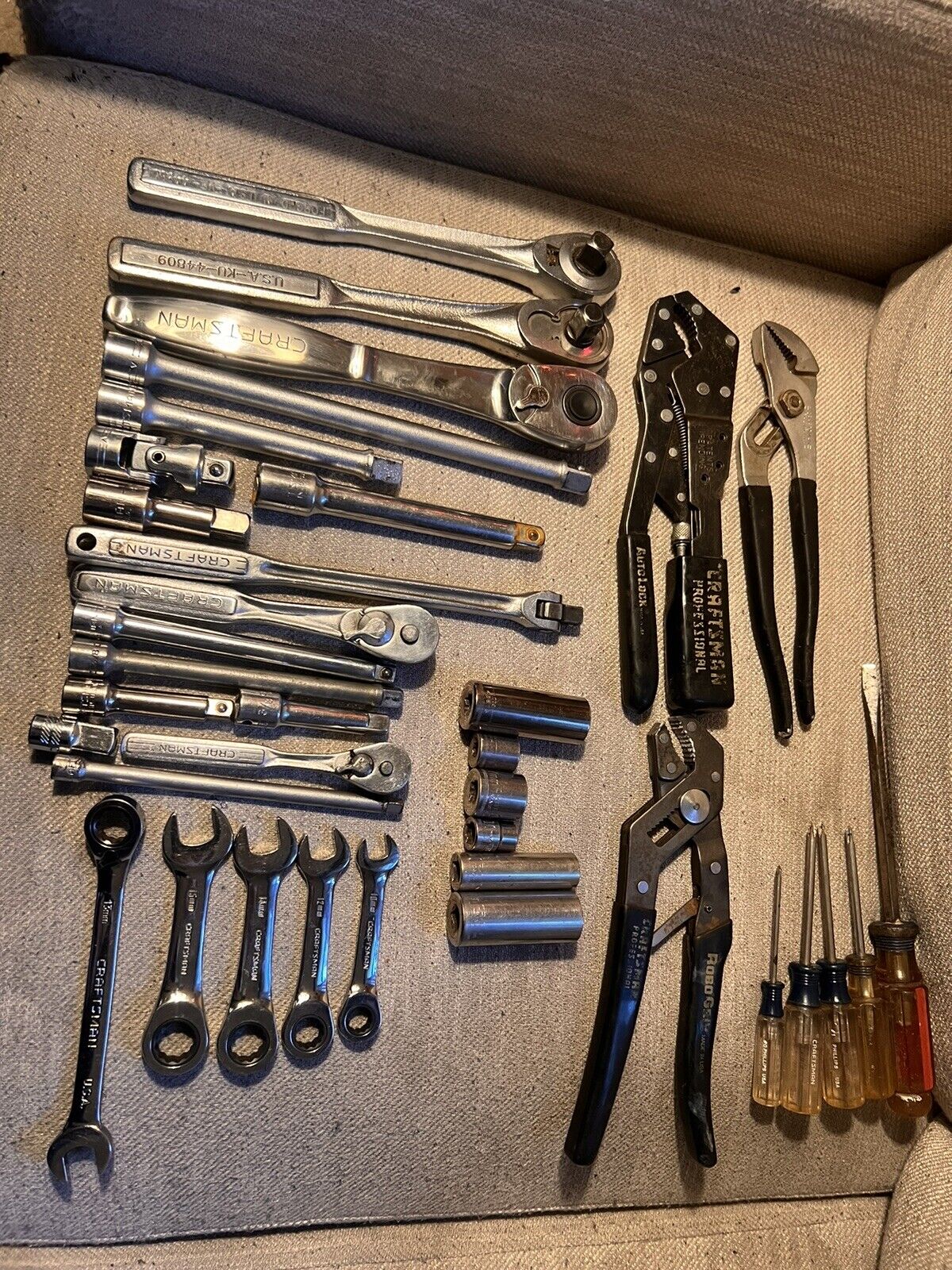 Huge 32pc Craftsman Tool Lot w/ free MOLLE pouch LOOK