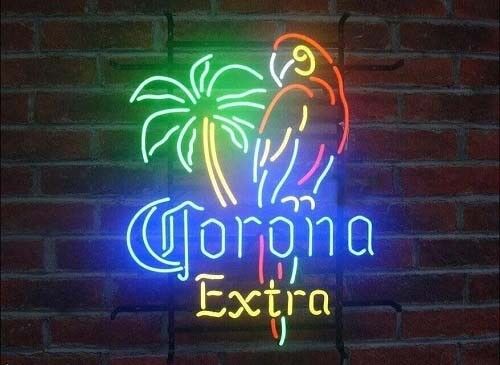 New Corona Extra Parrot Bird Left Palm Tree Neon Light Sign 20\