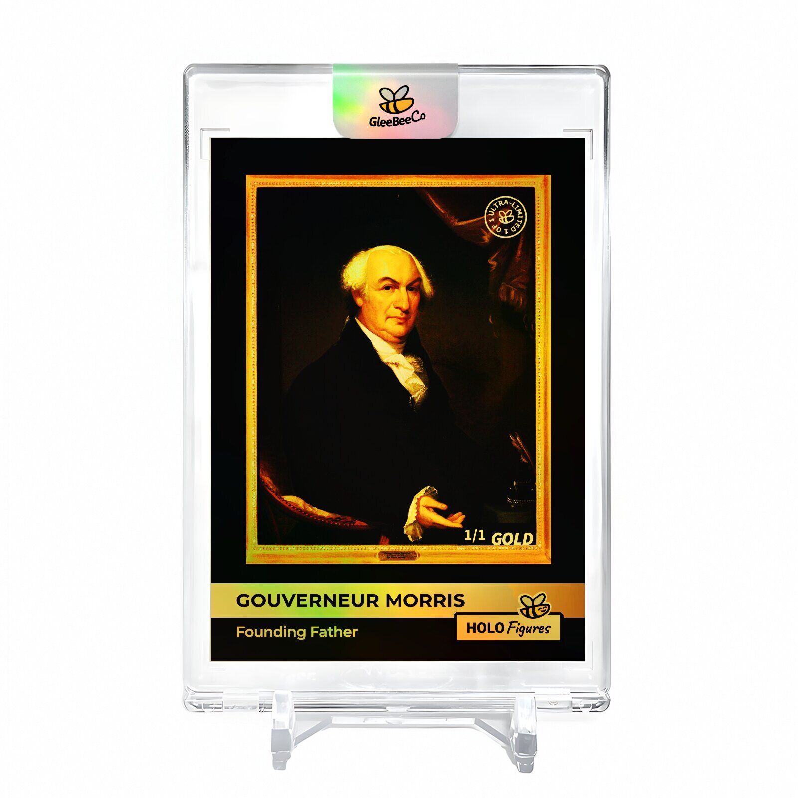GOUVERNEUR MORRIS Founding Father Holo Gold Card 2023 GleeBeeCo #GVFN-G 1/1