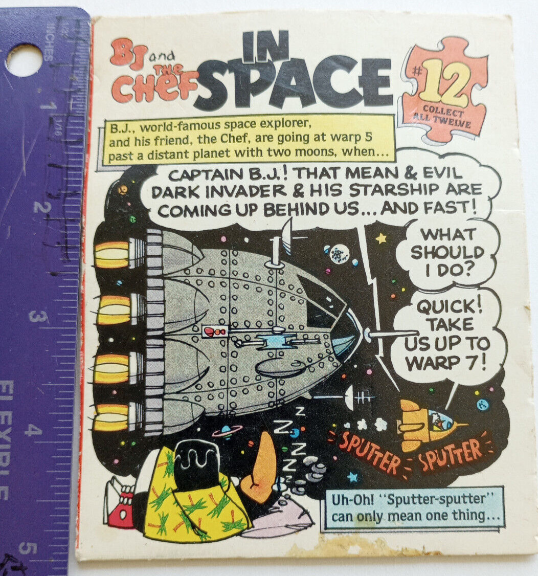 Bj and Chef #12 In Space Hard Board Comic Conagra 1989 Puzzle
