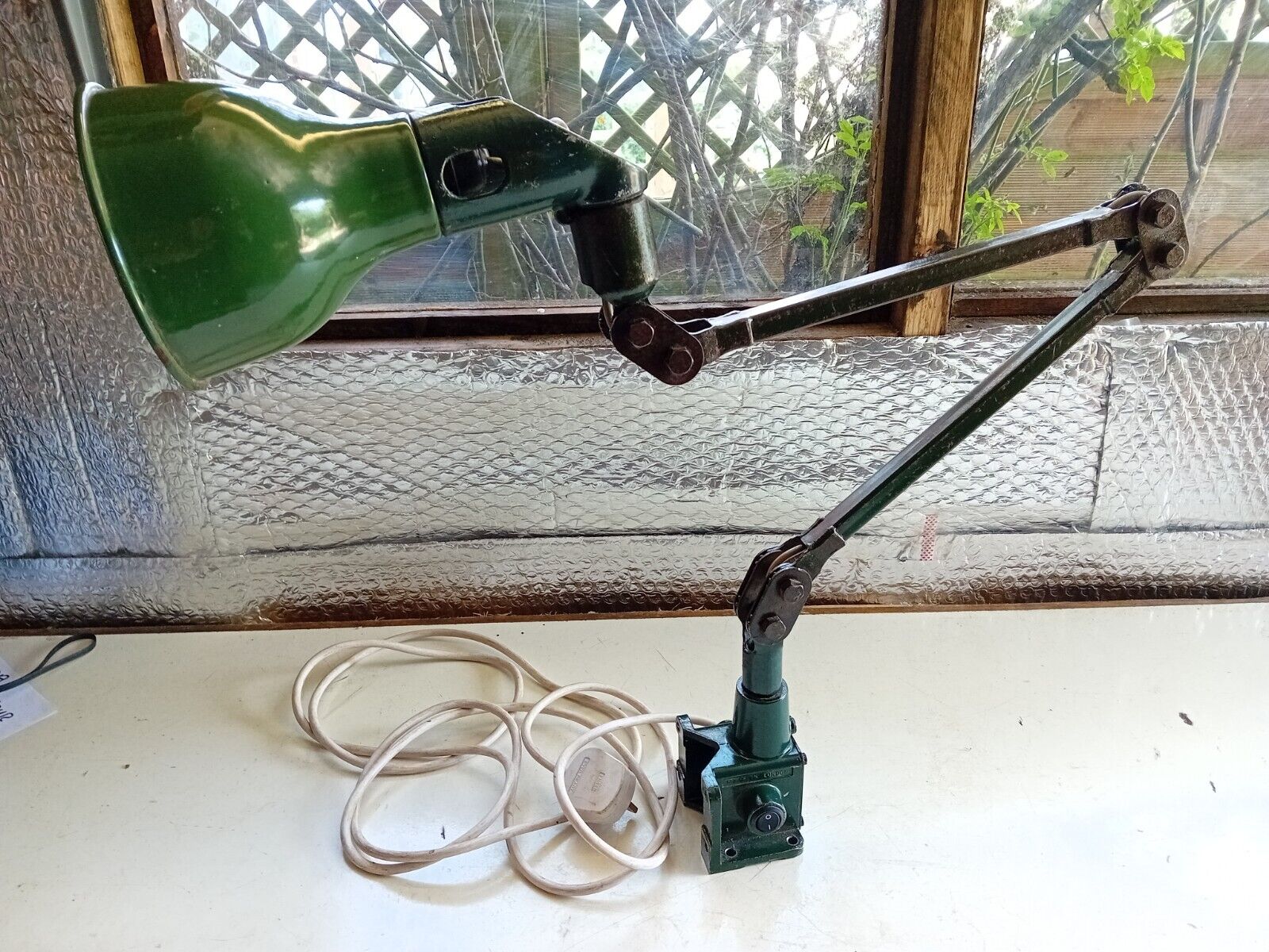 vintage industrial mek elek London  anglepoise Lamp Refurbished Working Order 