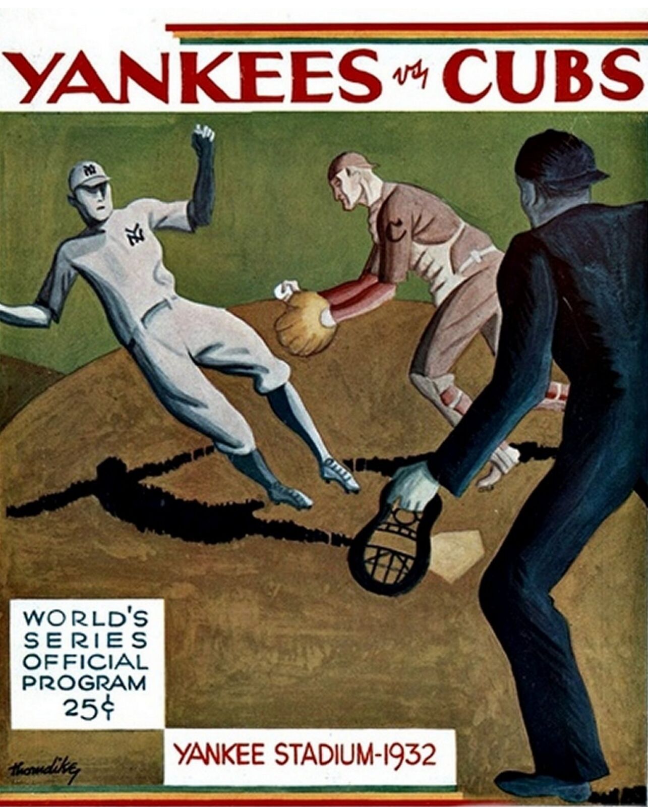 1932 YANKEES CUBS World Series Program Cover PHOTO (222-R)