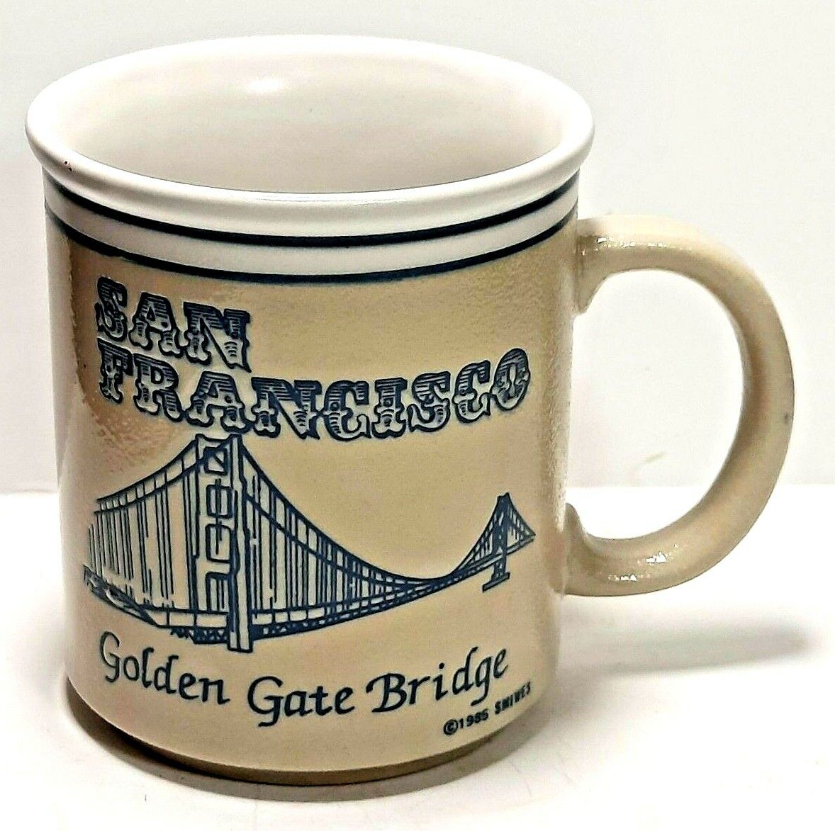 Vintage 1985 SAN FRANCISCO Golden Gate Bridge coffee mug  pre-owned