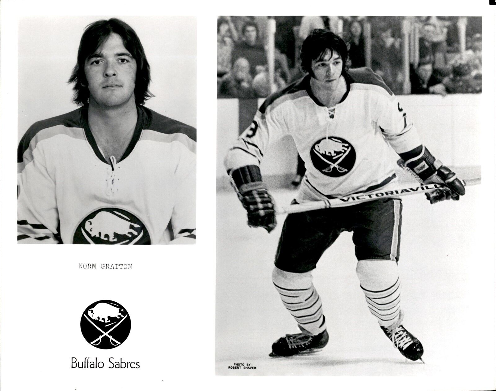 PF19 Original Photo NORM GRATTON 1972-75 BUFFALO SABRES NHL HOCKEY RIGHT WING