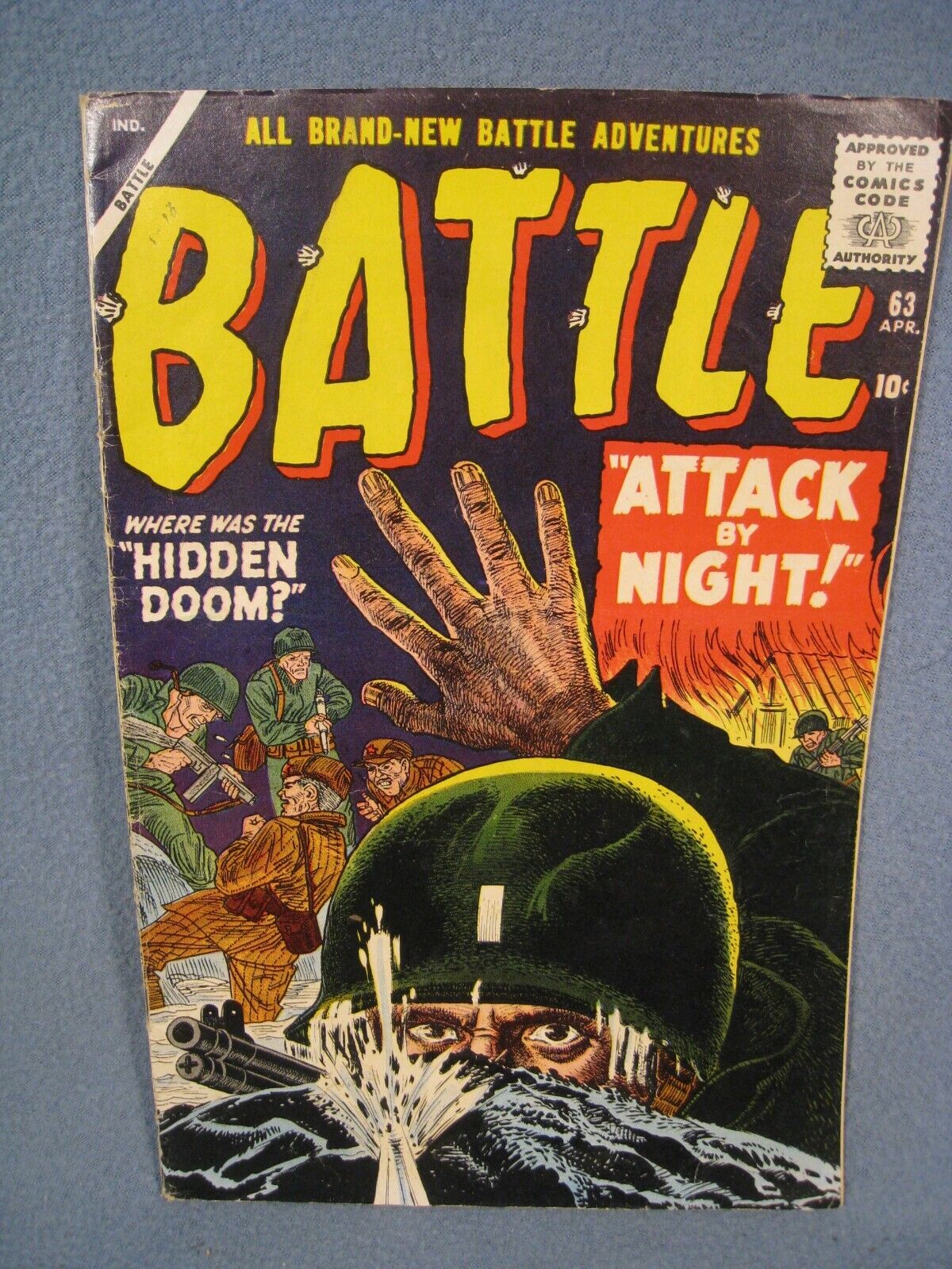 Vintage 1959 10 Cent Battle Comic book Vol 1 No. 63