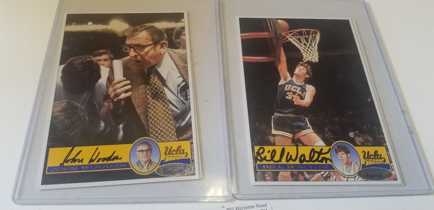  John Wooden & Bill Walton HOF Signed Photograph UCLA Tristar Authenticated 