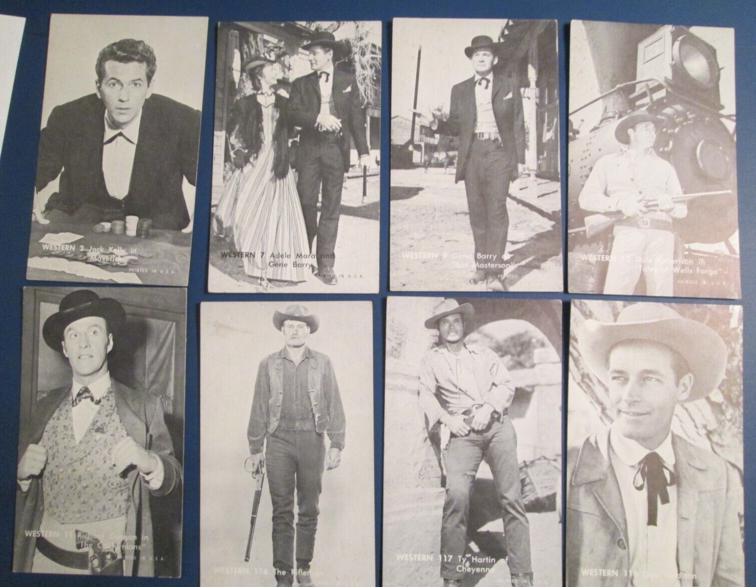8 Vintage Western Exhibit Cards (Nu-Cards ?)