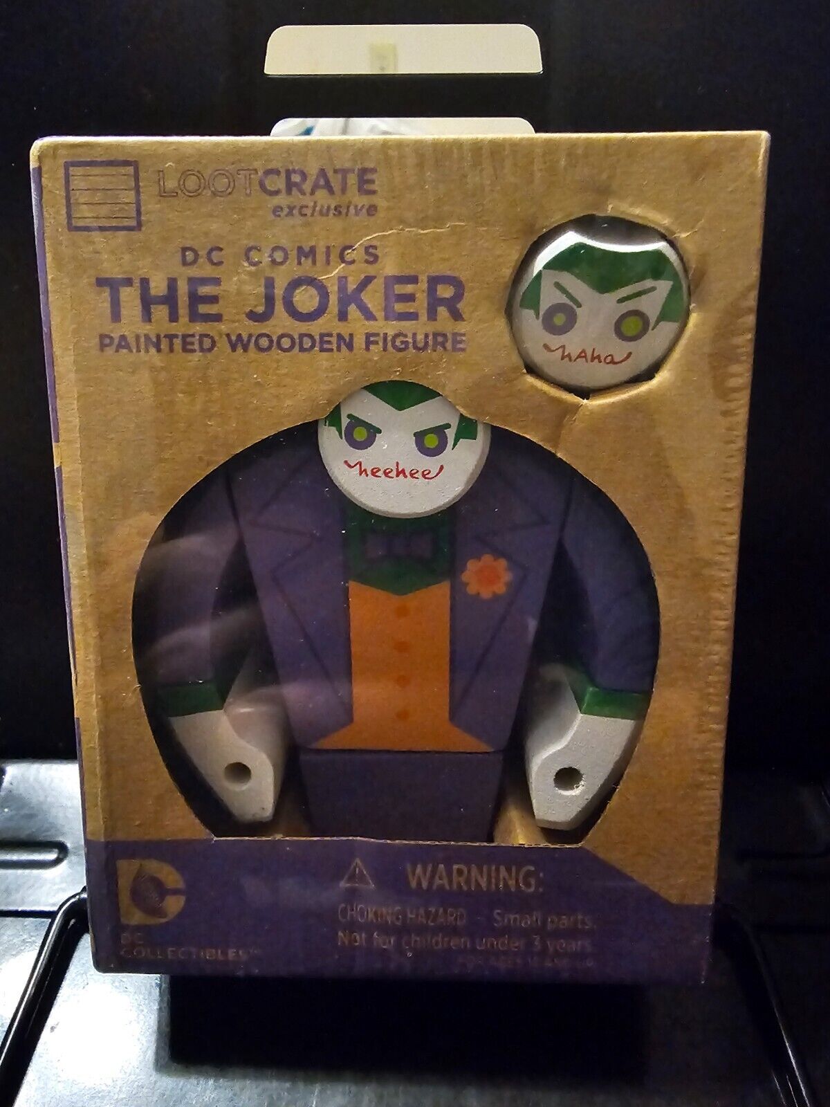 “The Joker” Painted Wooden Figure DC Comics Lootcrate Exclusive NEW SEALED