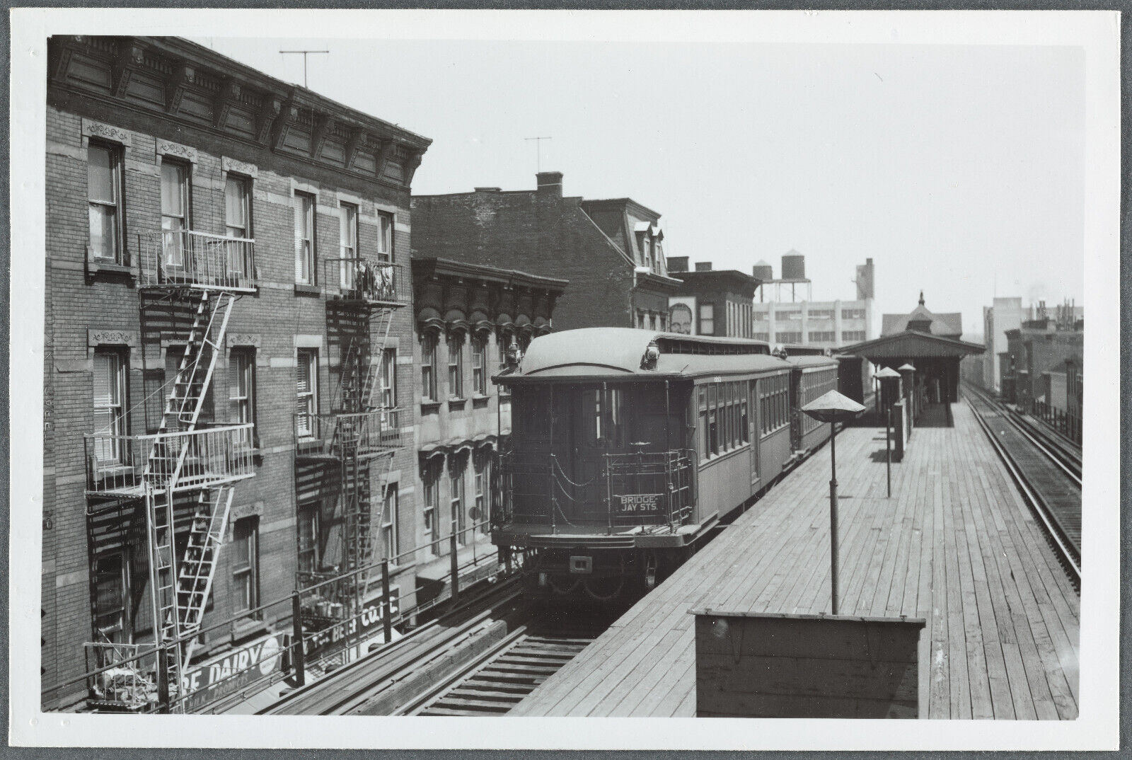 Old 4X6 Photo, 1950\'s The Myrtle Avenue El in Brooklyn, NY 5652692