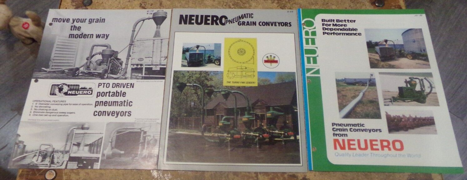 3-lot 70\'s-80\'s neuero grain vac brochures in nice shape used