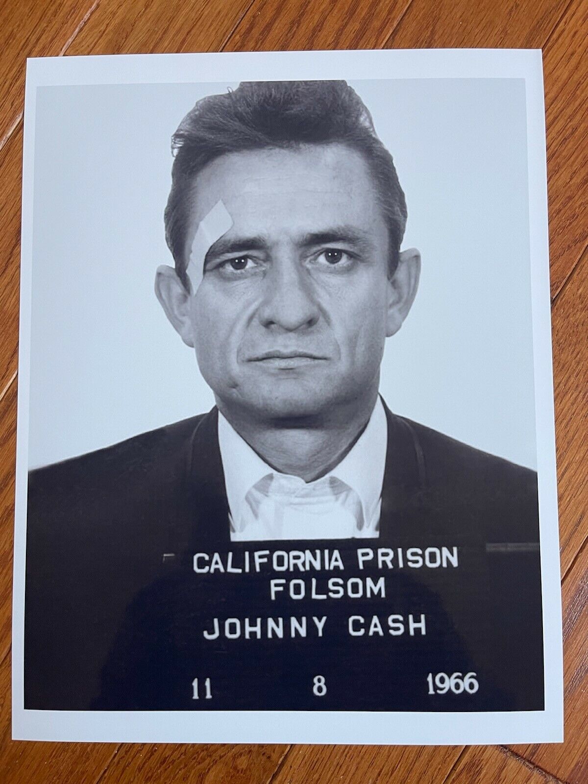 JOHNNY CASH Mug Shot 1965 Art Print Photo Rare 11 x 14\