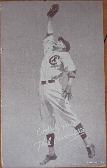 Baseball Exhibit/Arcade 1949 Card: Chicago Cubs, Phil Cavarretta