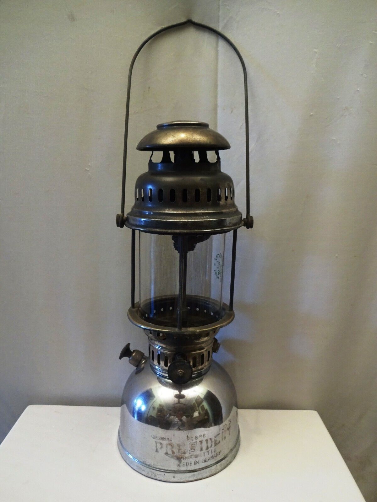 Vintage Petromax Germany Lantern Oil Lamp & Light Kerosene President Brand # 9\