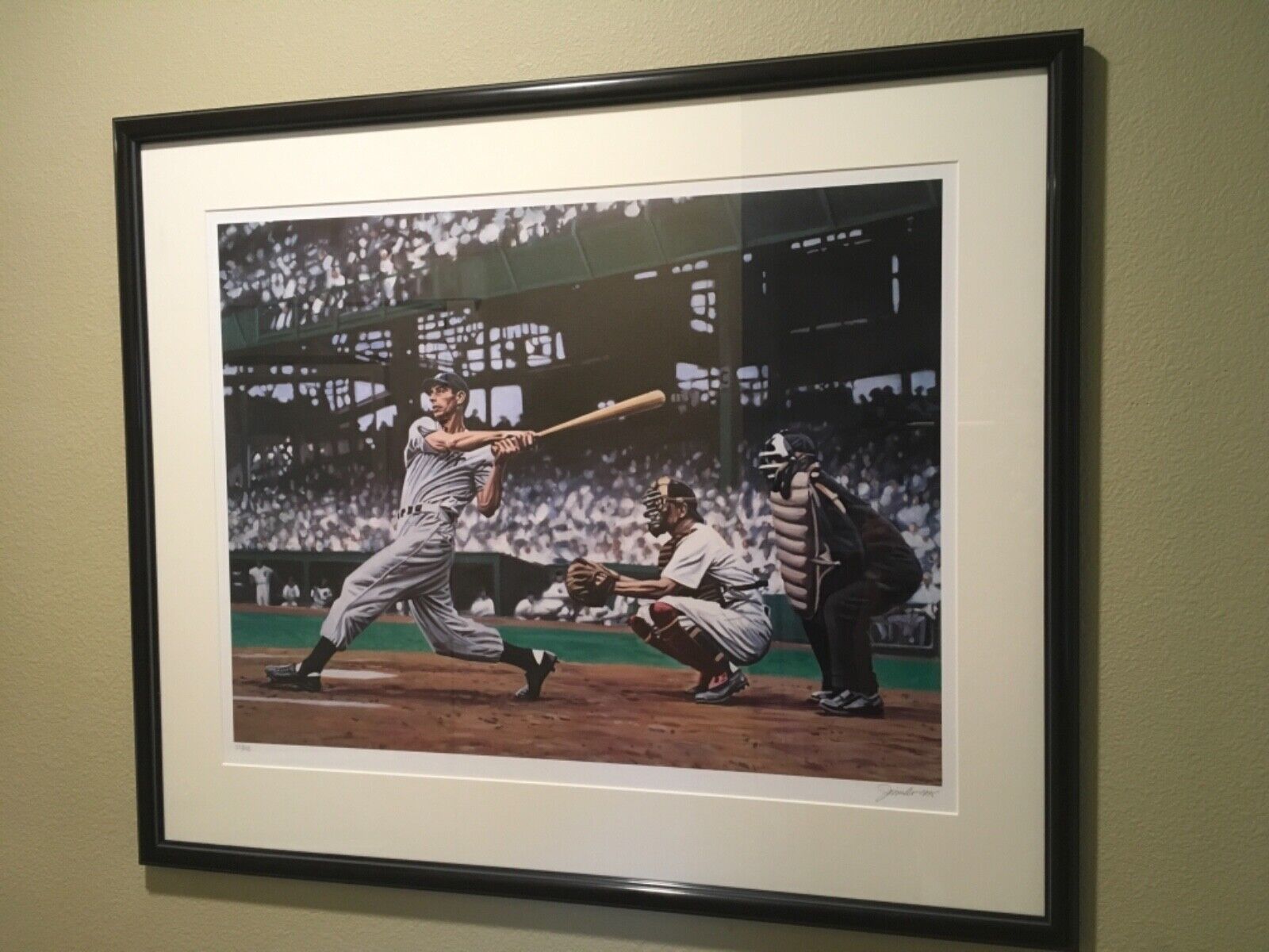 1941/1995 Joe Dimaggio Yankees Framed Limited Lithograph by Andy Jurinko 53/600
