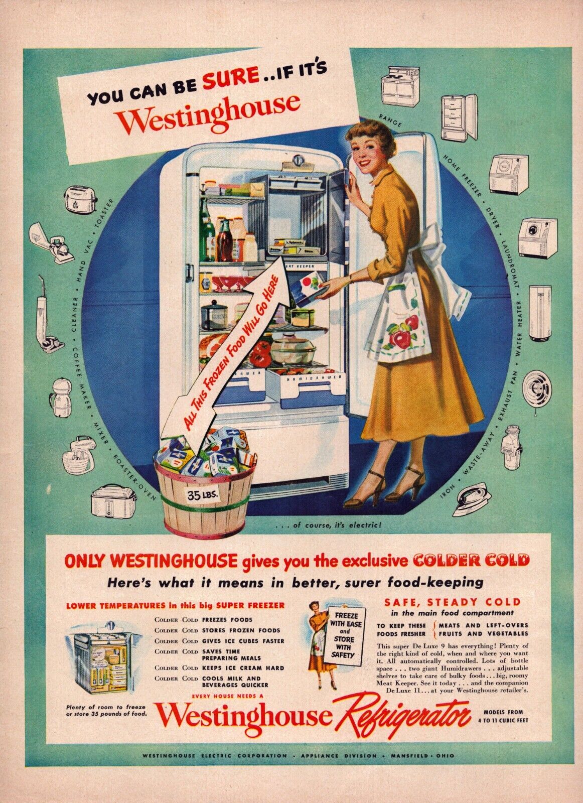 1949 Westinghouse Refrigerator \