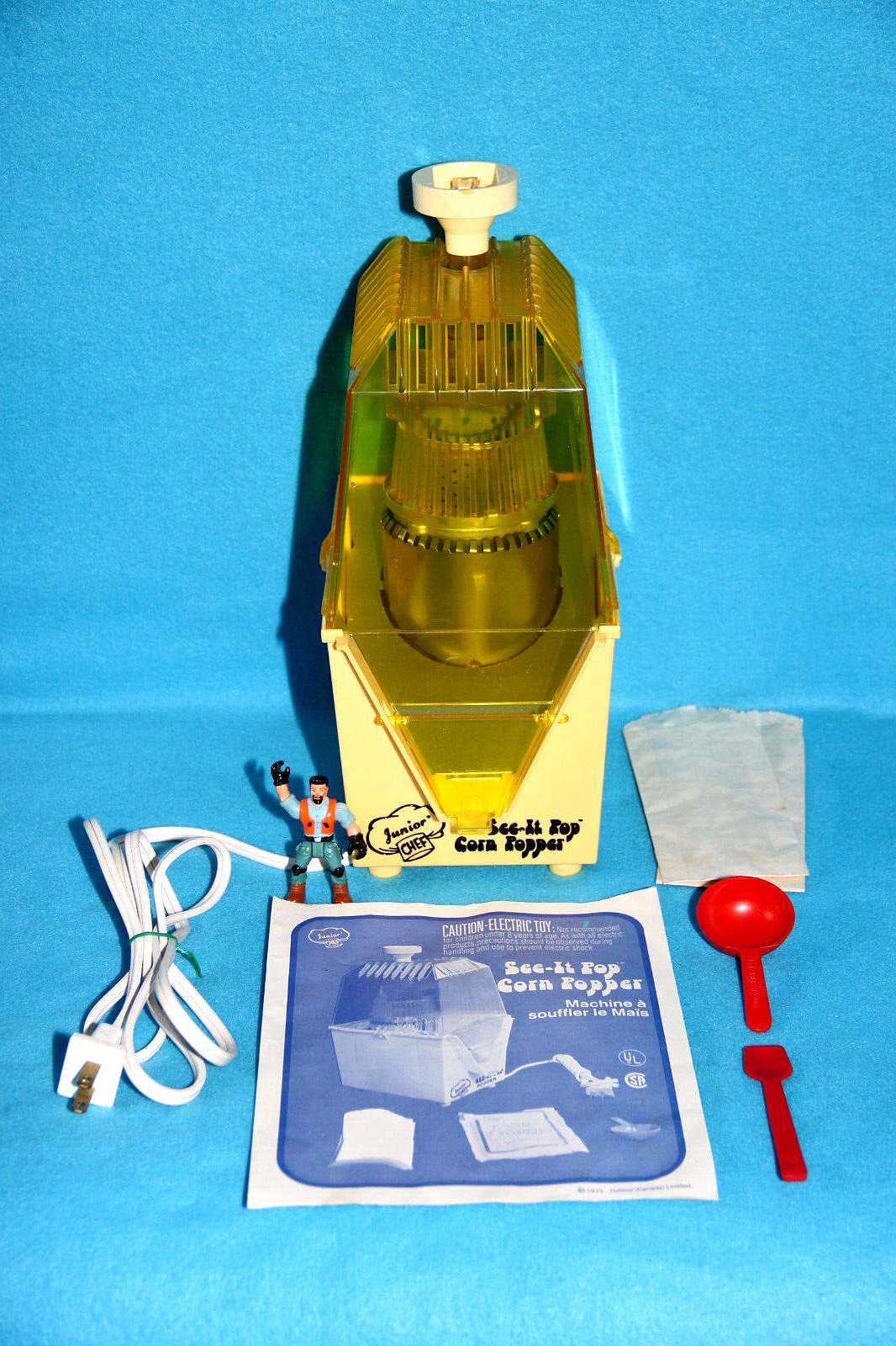 POP CORN POPPER Machine Junior Chef 1971 With Box & Manual
