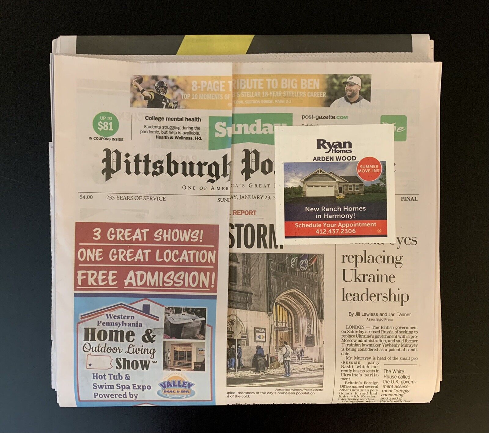 Pittsburgh Steelers Post-Gazette Tribute To Big Ben Roethlisberger Full Paper