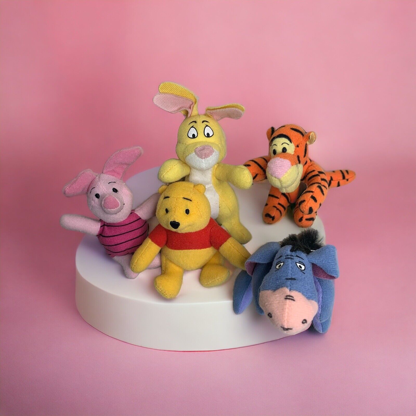 1998 Walt Disney ~Winnie The Pooh ~McDonalds. Set Of 5 Happy Meal Plush 1) Pooh 