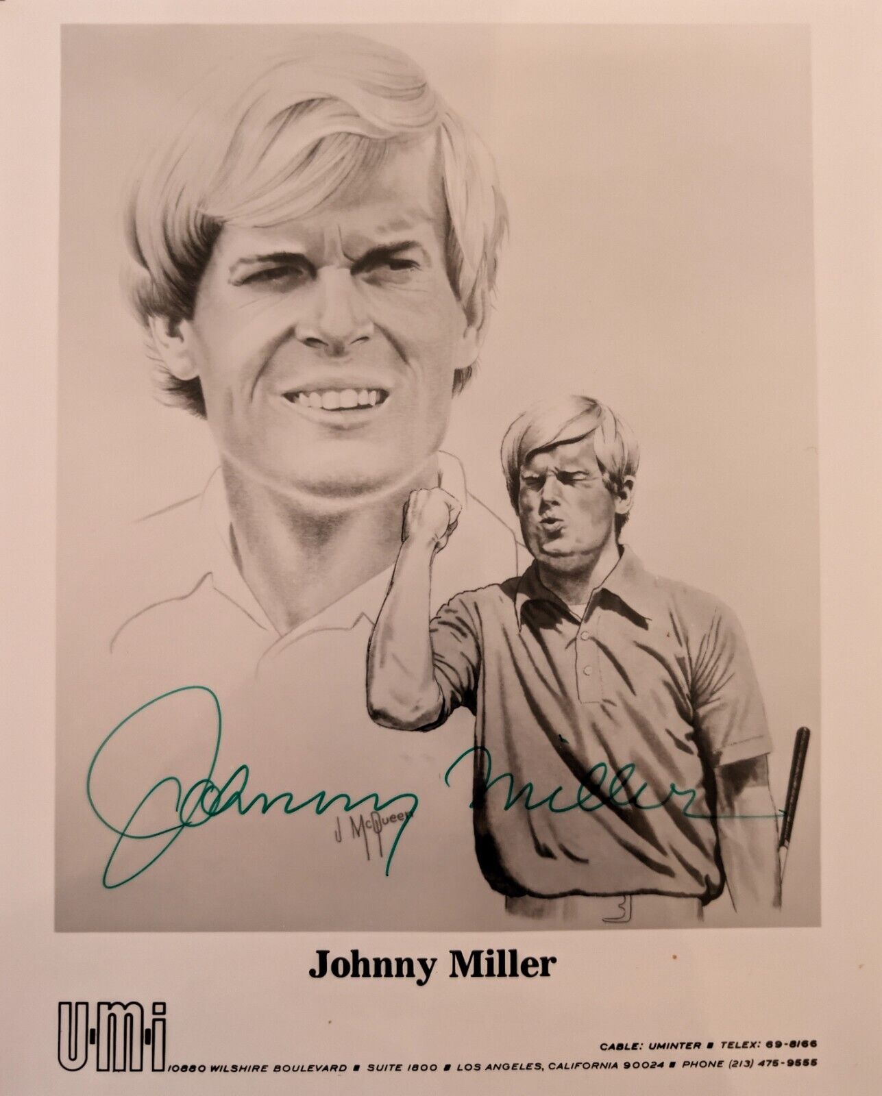 Johnny Miller autographed photo