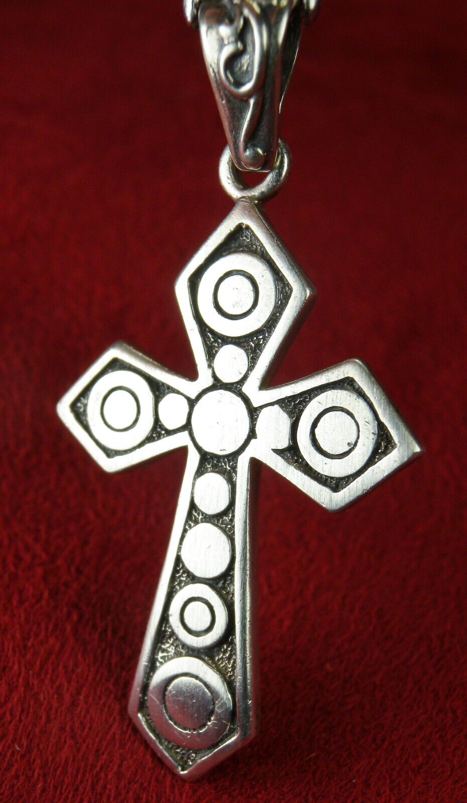 RARE Vintage Irish Celtic Cross Five Wounds of Jesus Sterling Silver Hallmarked