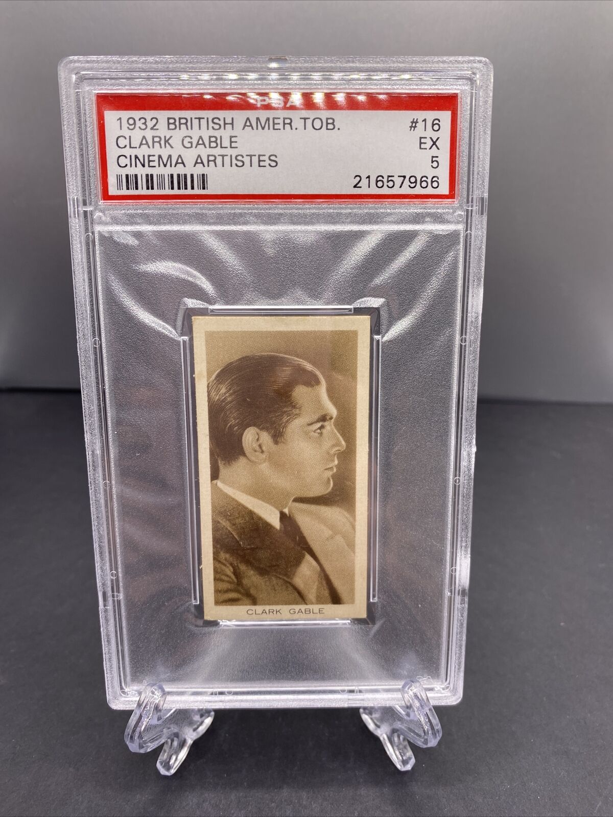 1932 Clark Gable Card PSA 5 Brit. American Tob. Cinema Stars #275 POP 2 1 Higher