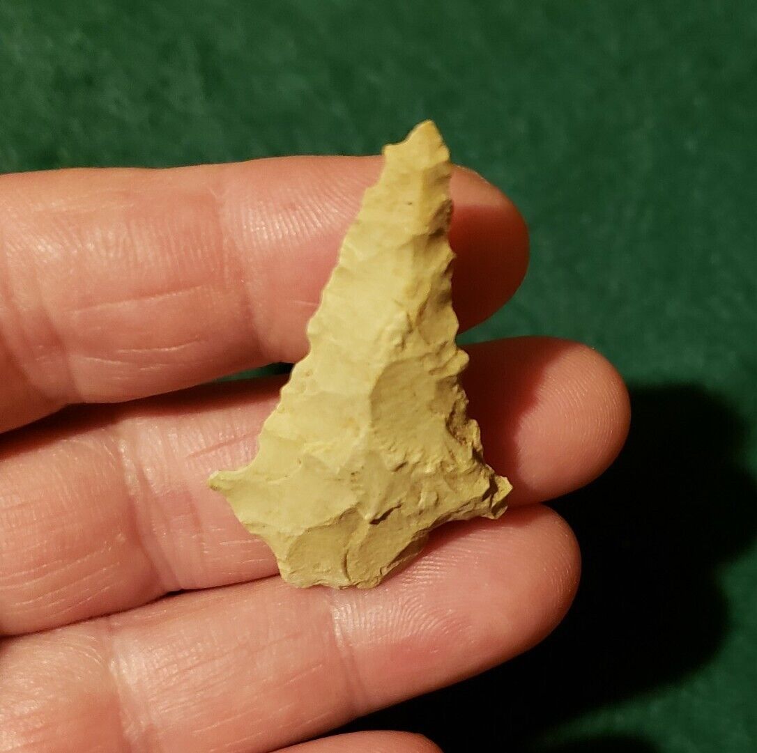 Serrated Kirk Stemmed Authentic North Carolina Arrowhead Artifact PERSONAL FIND