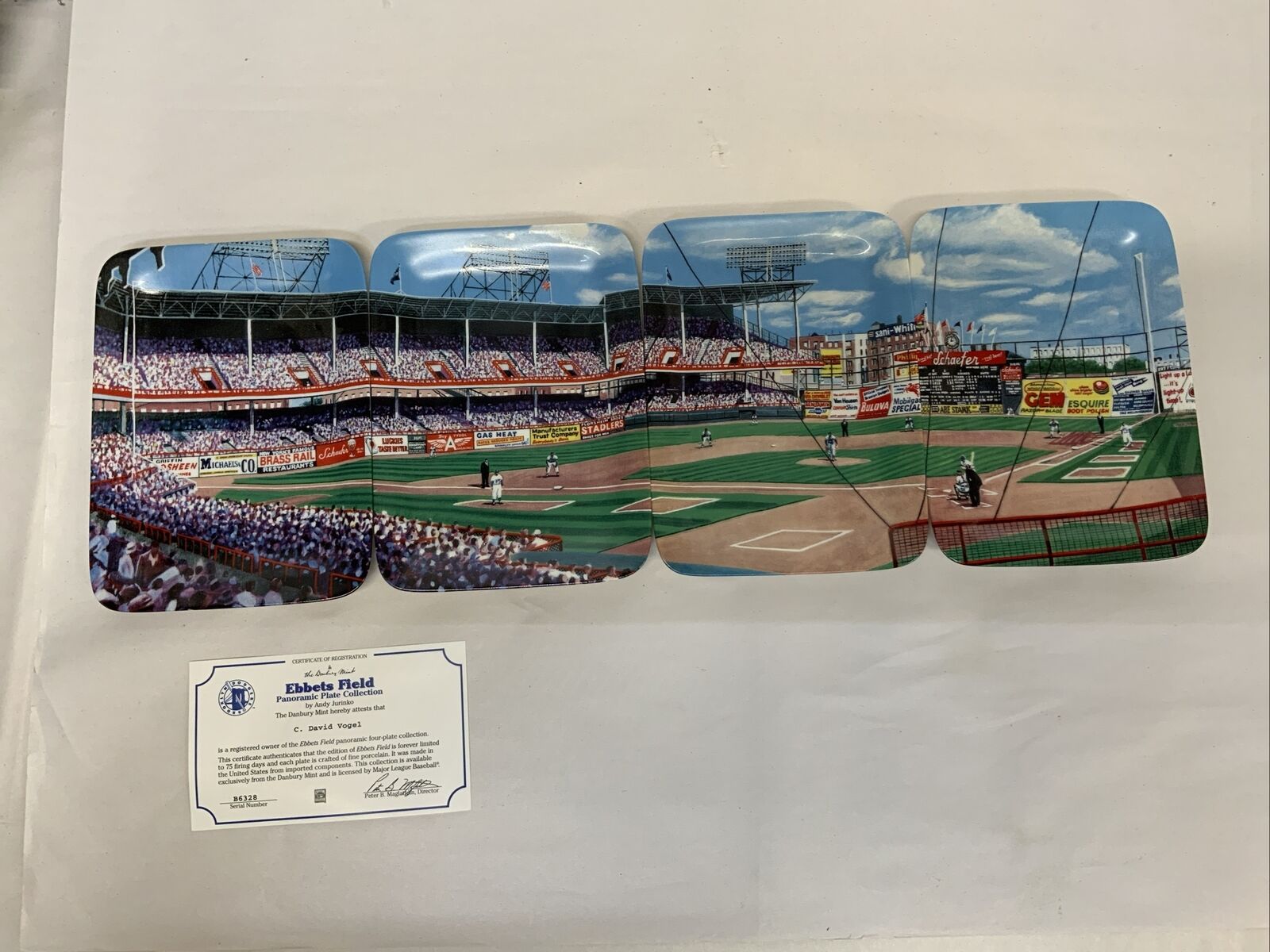 Ebbets field  A Panoramic Four Plate Collection Danbury Mint A2079 AA-283