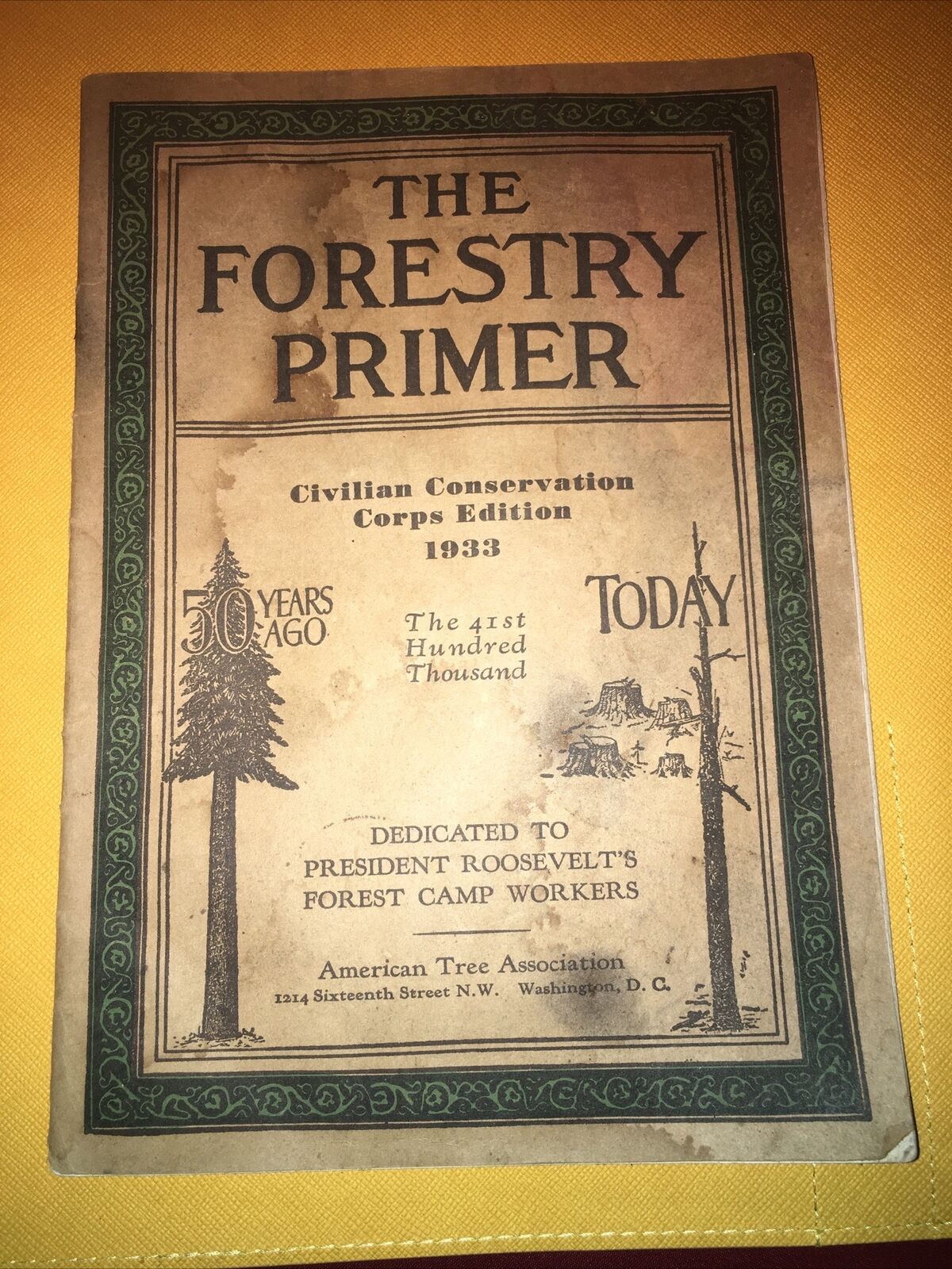 Vintage 1933 American Tree Association Forestry Primer Booklet