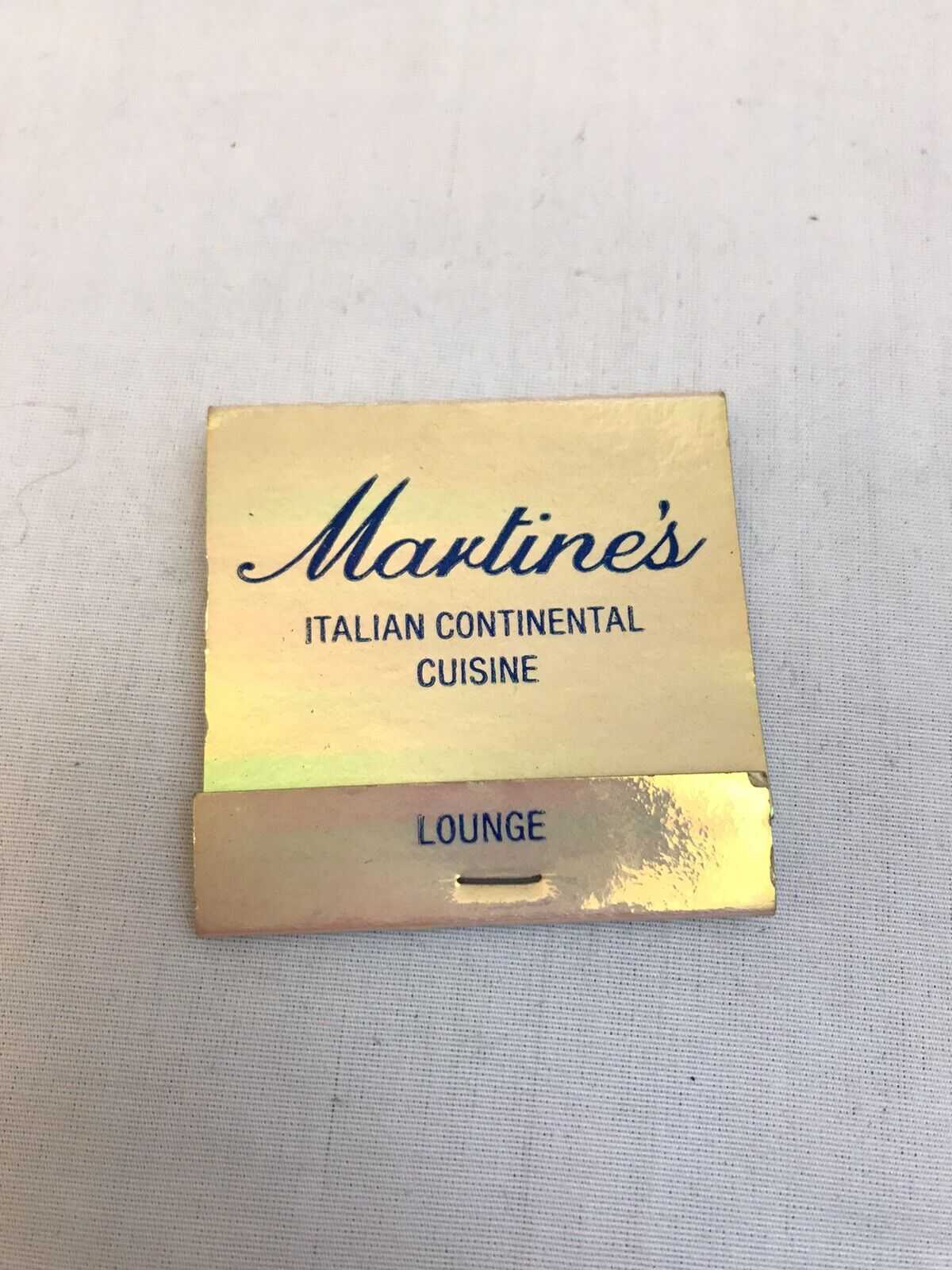 Martine’s Italian Continental Cuisine Restaurant Matchbook Used