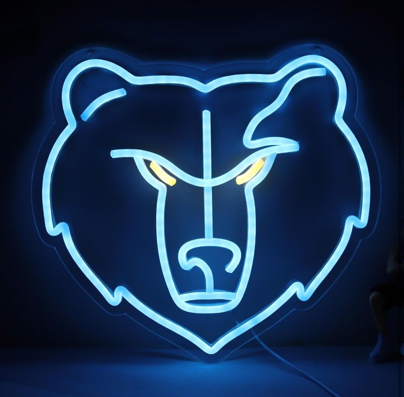 Memphis Grizzlies Neon Sign Basketball NBA Wall Art Decor Signs LED Lamp