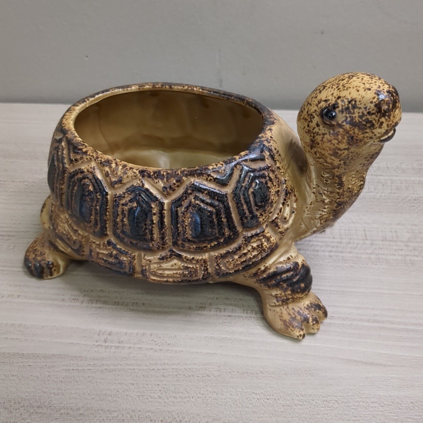 Vintage Turtle Ceramic Planter