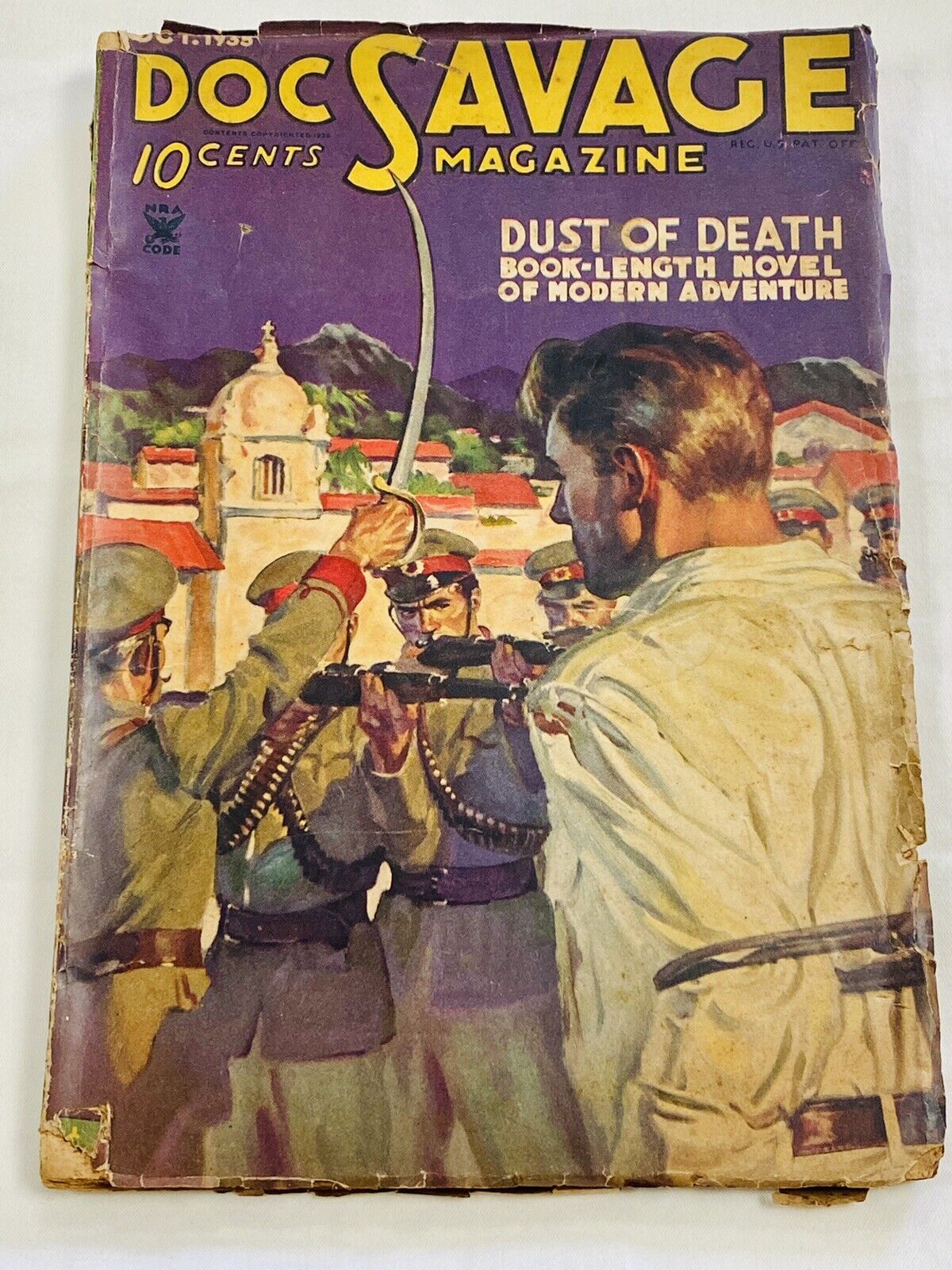 Original Doc Savage October 1935 Pulp Magazine “Dust Of Death” Volume 6 # 2