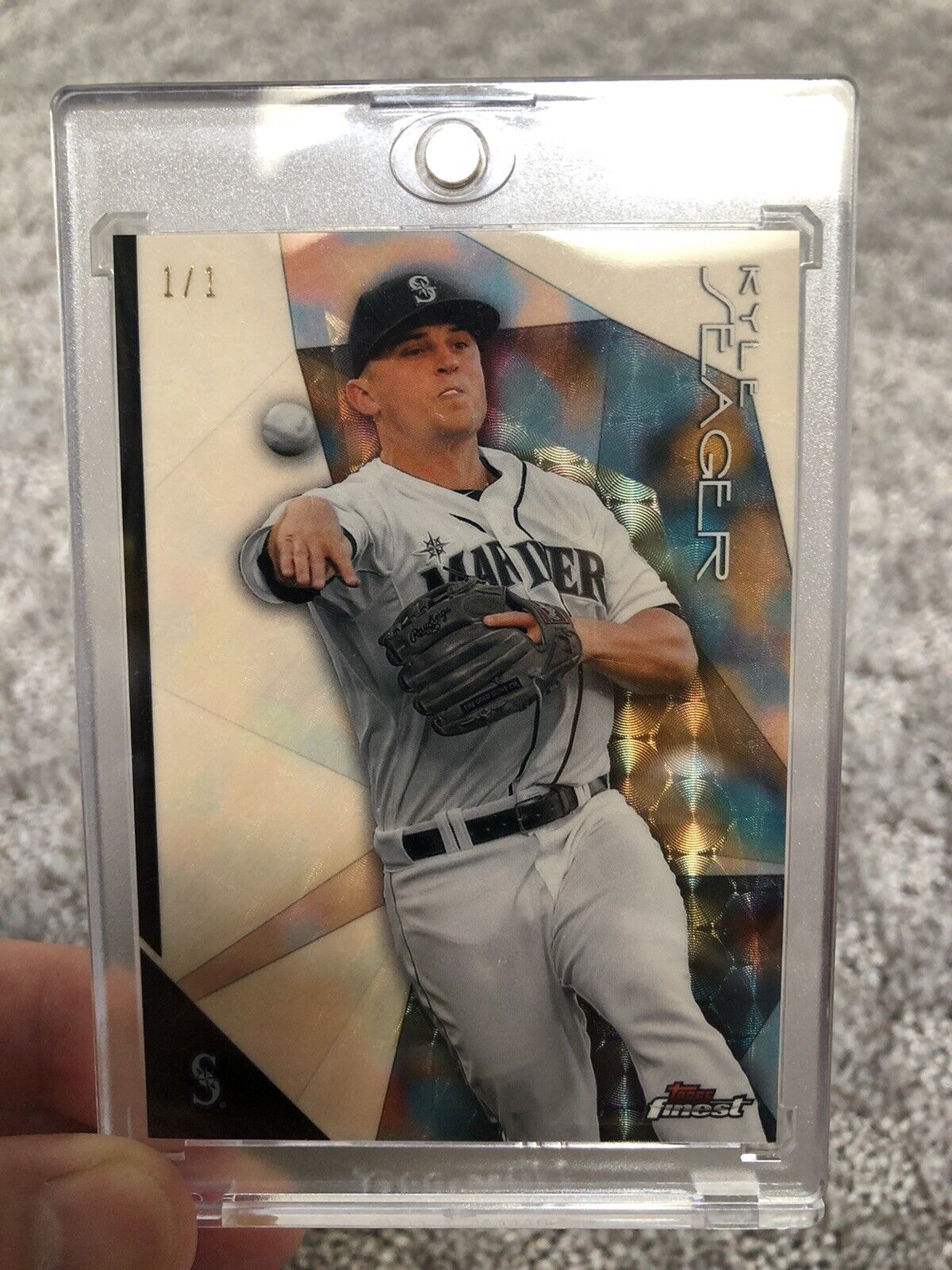 2015 Topps Finest Baseball Kyle Seager Superfractor 1/1 #32 Seattle Mariners