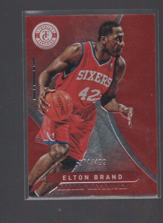 ELTON BRAND 2012-13 PANINI TOTALLY CERTIFIED TOTALLY RED CARD #32 