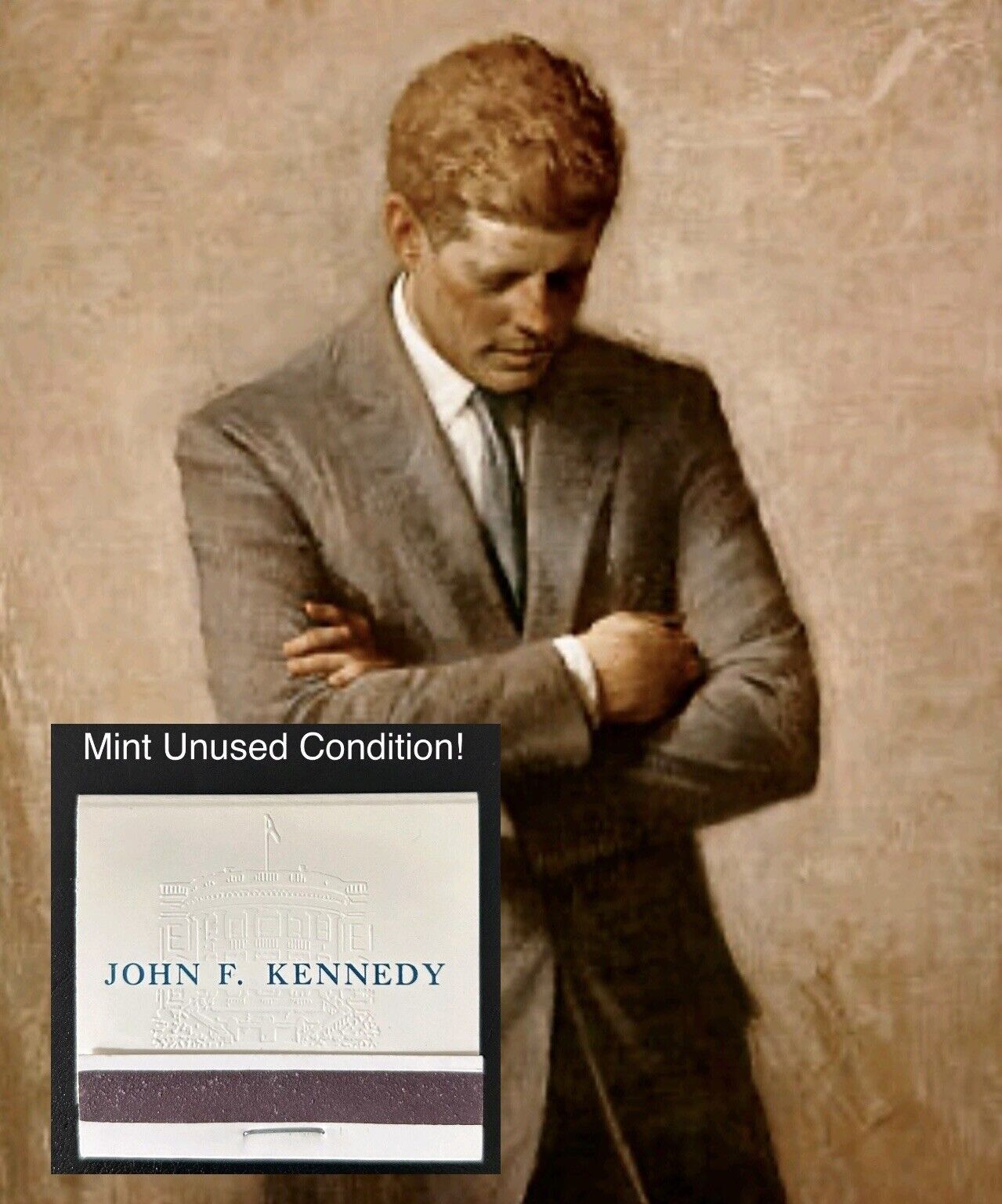 RARE 60’s President John F. Kennedy Official Embossed White House Matchbook