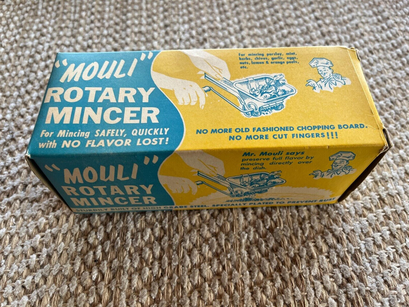 Vintage Mouli Rotary Hand Mincer New Open Box