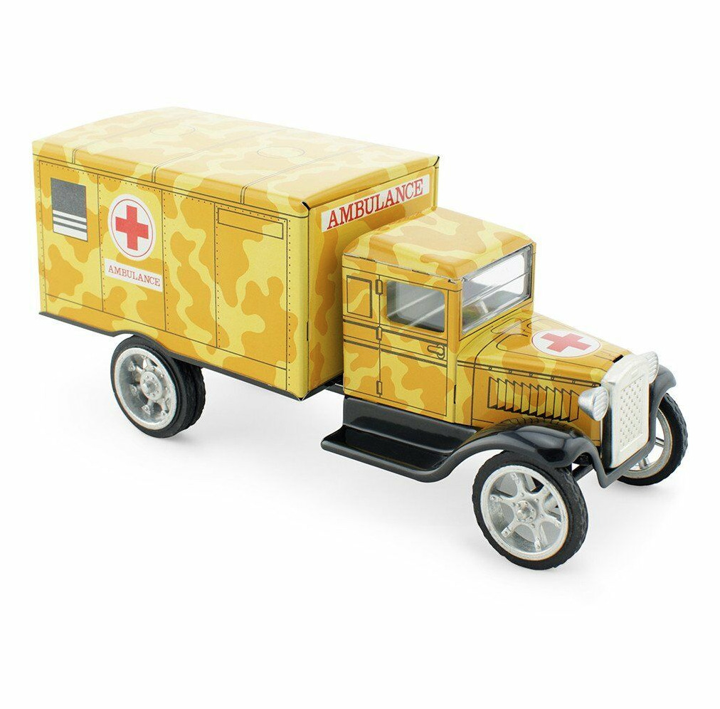 Retro  Tin Toy Hawkeye Desert Ambulance - by Kovap Hand Made Collectible