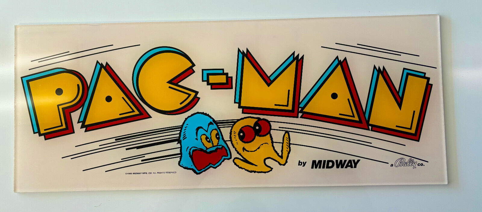Midway PACMAN New Old Stock Marquee PLEXI NOT TRANSLITE