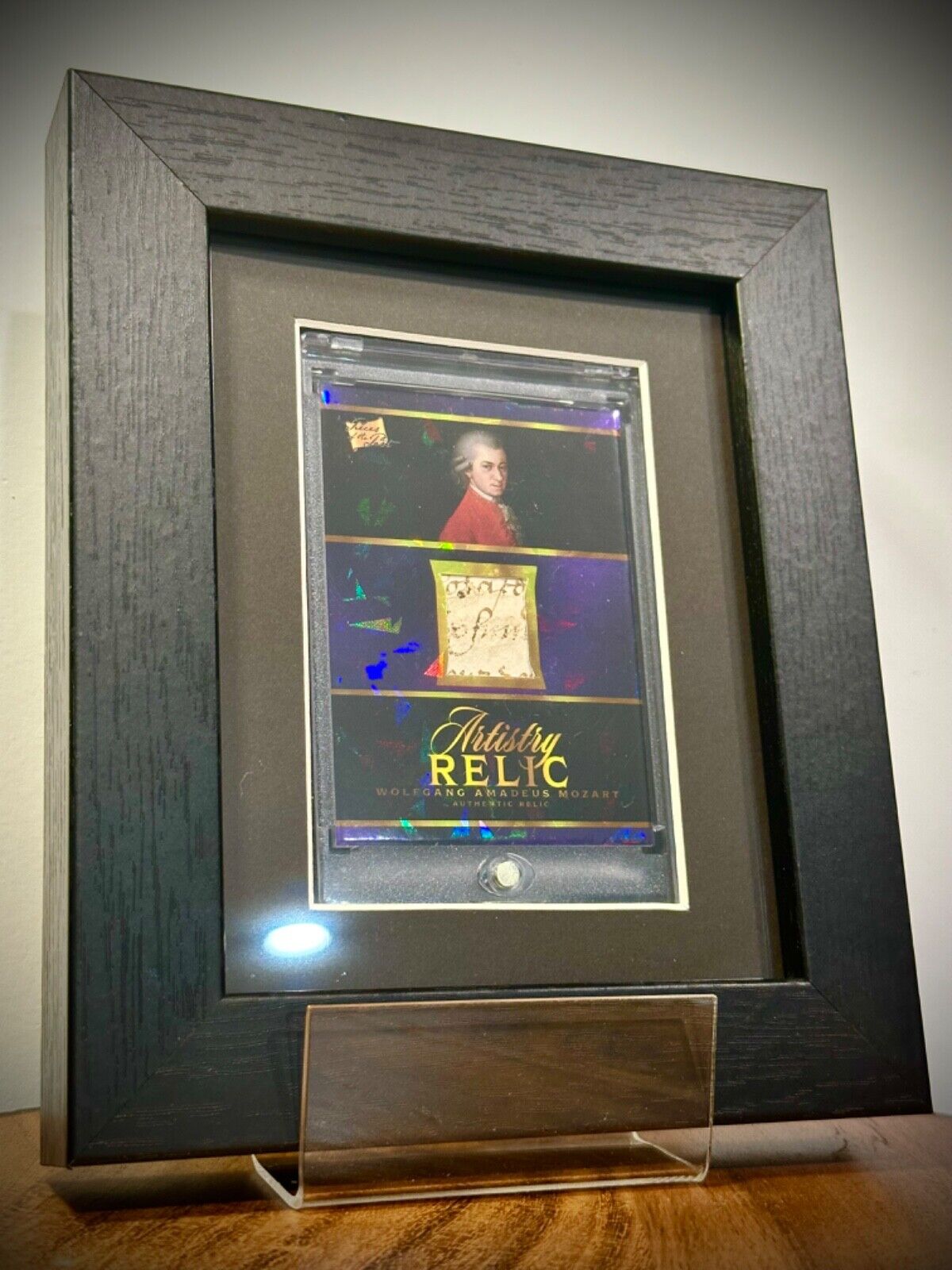 LEGENDARY COMPOSER - MOZART - EXTREMELY RARE HANDWRITTEN RELIC FRAMED DISPLAY