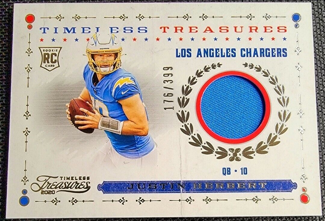 2020 Panini Chronicles Timeless Treasures Justin Herbert Rookie Patch /399