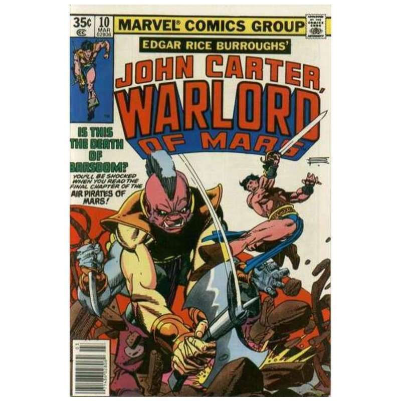 John Carter: Warlord of Mars (1977 series) #10 in NM minus. Marvel comics [c;